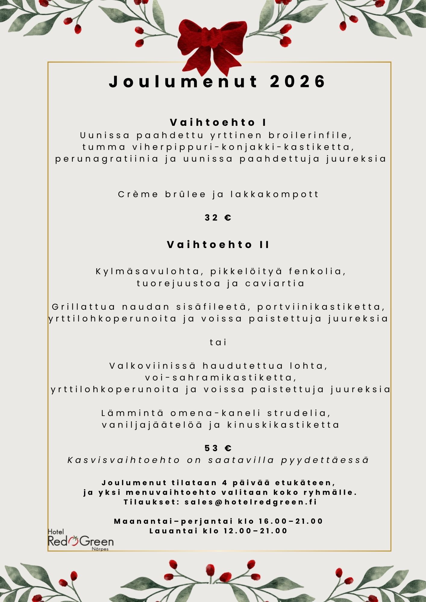 Joulumenu 2026