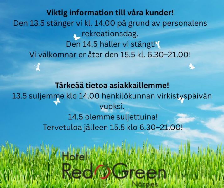 Erilaiset aukioloajat!